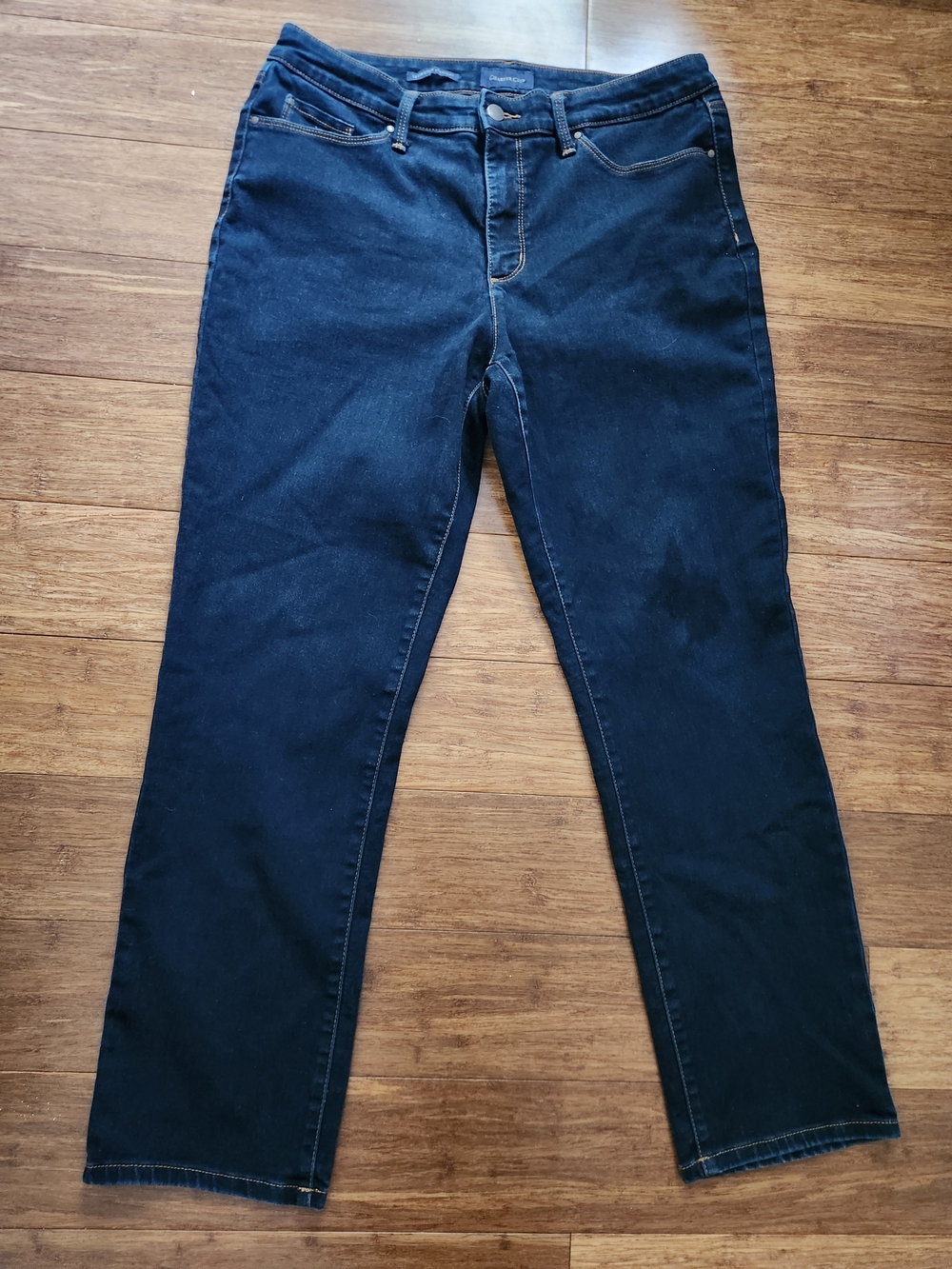 Charter Club Women's Lexington Straight Leg Dark Wash Jeans, 12S 12 Short Petite